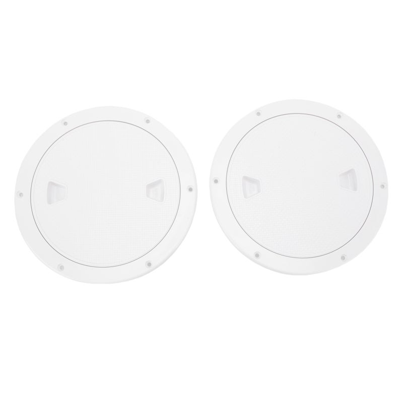 Watertight Deck Plate: 1 White ABS Material - Reinforced Rubber Seal Inspection Hatch Cover for Boat Maintenance - Image 1