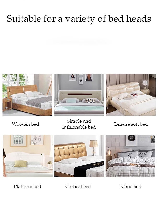 DUNISO Ice Silk Latex Headboard, Anti-Collision Tatami, Full Dustproof Backrest Cover, Thickened Soft Cover Suitable For Bedroom Decoration And Washable (180cm)  - Image 4