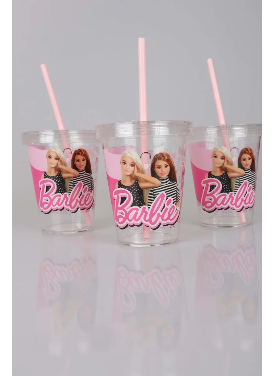 سبايدر مان Licensed Barbie Crystal Cup with Straw