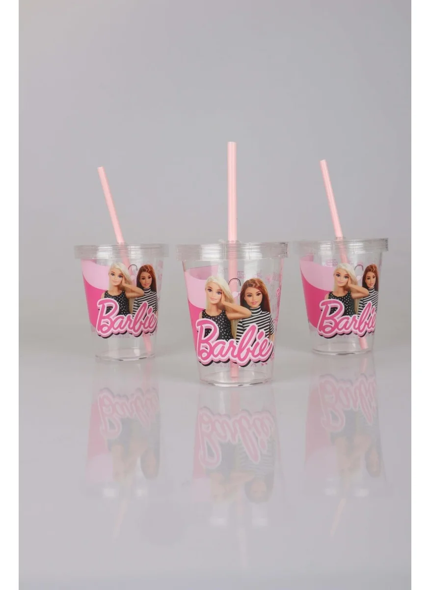 سبايدر مان Licensed Barbie Crystal Cup with Straw