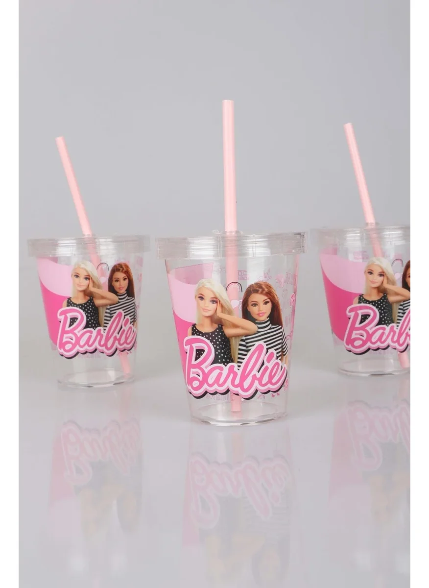 سبايدر مان Licensed Barbie Crystal Cup with Straw