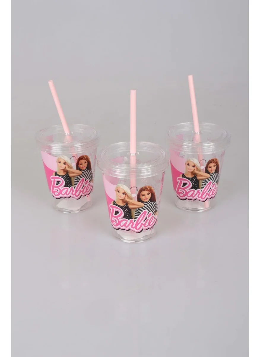 سبايدر مان Licensed Barbie Crystal Cup with Straw