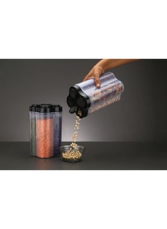 Oblivion Oblivion 4 Section Plastic Food Storage Container Jar | Airtight Transparent Plastic Lock Spice Organizer - Multipurpose Masala Box, Cereal Dabba - Kitchen Fridge Jar with Lock Lid (1Pc) - 2500ML  - Image 5