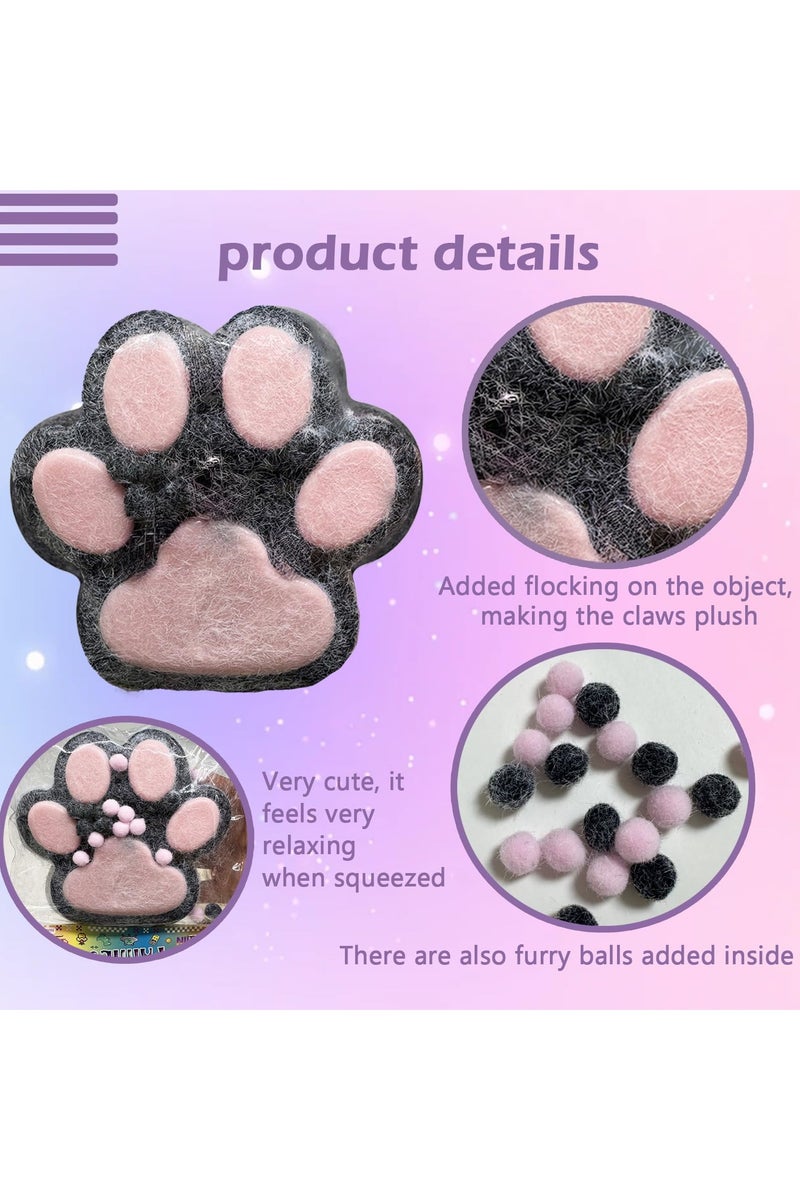 Giant Cat Paw Squishy Toy – Soft Furry Stress Relief Fidget Toy for Kids & Adults, Super Squeeze Taba Toy - Image 2