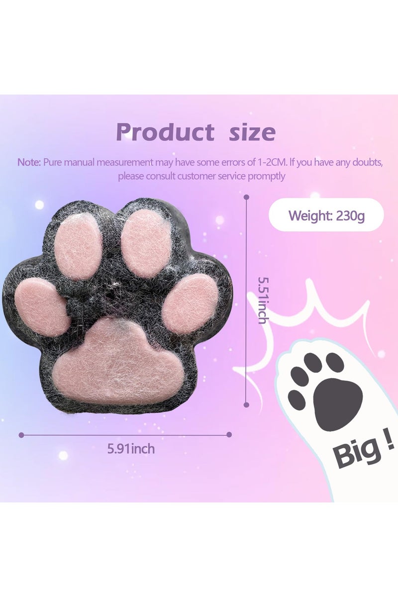 Giant Cat Paw Squishy Toy – Soft Furry Stress Relief Fidget Toy for Kids & Adults, Super Squeeze Taba Toy - Image 3