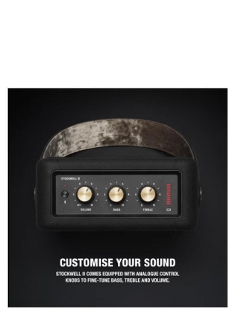 Marshall Stockwell II Wireless Portable Bluetooth 20+ Hours 20W Speaker Black/Brass - Image 5