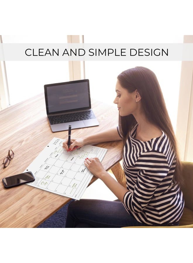 ZICOTO Aesthetic 2026 Desk Calendar - Runs From January 2026 Until July 2027 - Large Minimalistic Office Desktop/Wall Calendar 16"x12" for Easy Organizing - Image 4