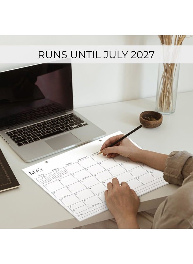 ZICOTO Aesthetic 2026 Desk Calendar - Runs From January 2026 Until July 2027 - Large Minimalistic Office Desktop/Wall Calendar 16"x12" for Easy Organizing - Image 3