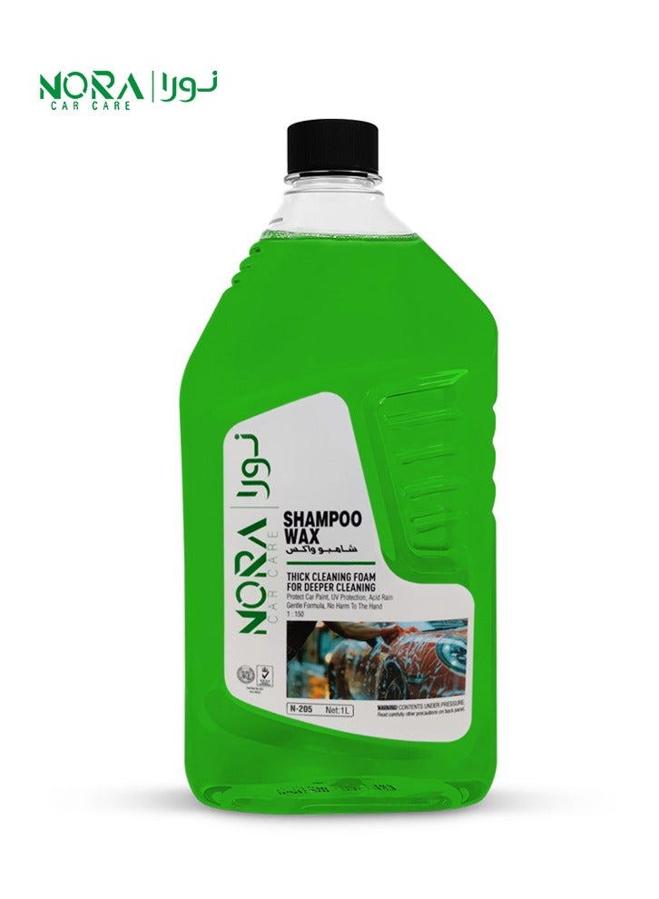 Nora Car Shampoo & Wax 2L – High Foam Car Wash Concentrate, Wash & Wax in One Step, Removes Dirt, Protects Paint, UV Protection, Safe for Car Body, Tyres, Plastic & Vinyl Parts - Image 1