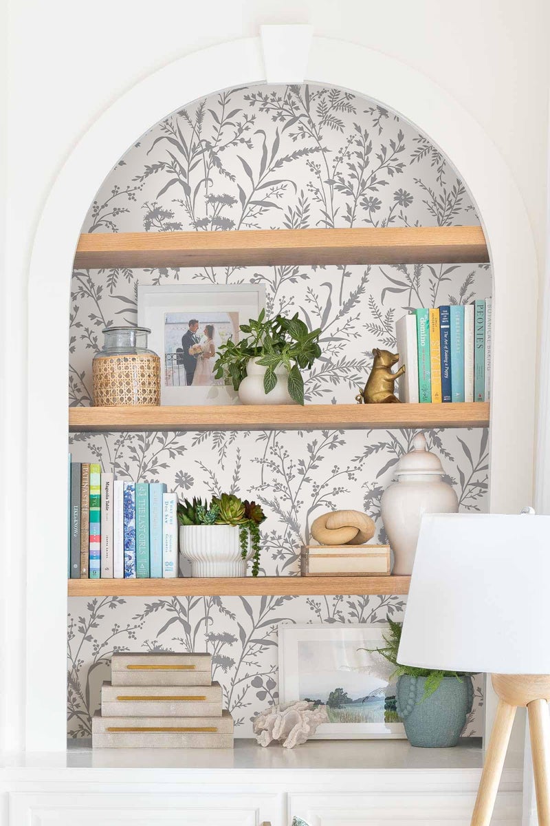 Erfoni 16.9''x118'' Leaf Peel and Stick Wallpaper Green and Beige Removable Wallpaper Green Leaf Self Adhesive Stick on Wall Paper DIY Boho Contact Paper for Cabinets Accent Wall Waterproof Vinyl Roll - Image 3