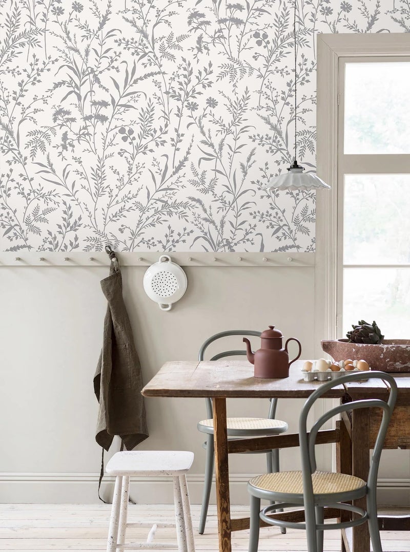 Erfoni 16.9''x118'' Leaf Peel and Stick Wallpaper Green and Beige Removable Wallpaper Green Leaf Self Adhesive Stick on Wall Paper DIY Boho Contact Paper for Cabinets Accent Wall Waterproof Vinyl Roll - Image 4