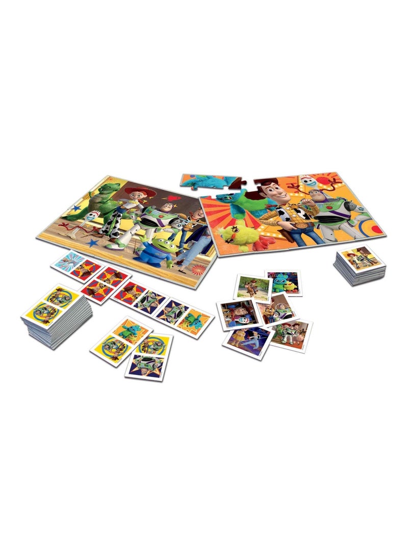 ايديوسا مجموعة ديزني توي ستوري 4 من إديوك - 4 قطع سوبر باك (لغزتان، دومينو، ومطابقة) ألعاب متعددة للأطفال من عمر 4 سنوات فما فوق - Image 3