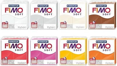 Fimo FIMO Soft & Effect Polymer Oven Modelling Clay - 57g - Set of 8 - The Bohemian Dream Collection - Image 1