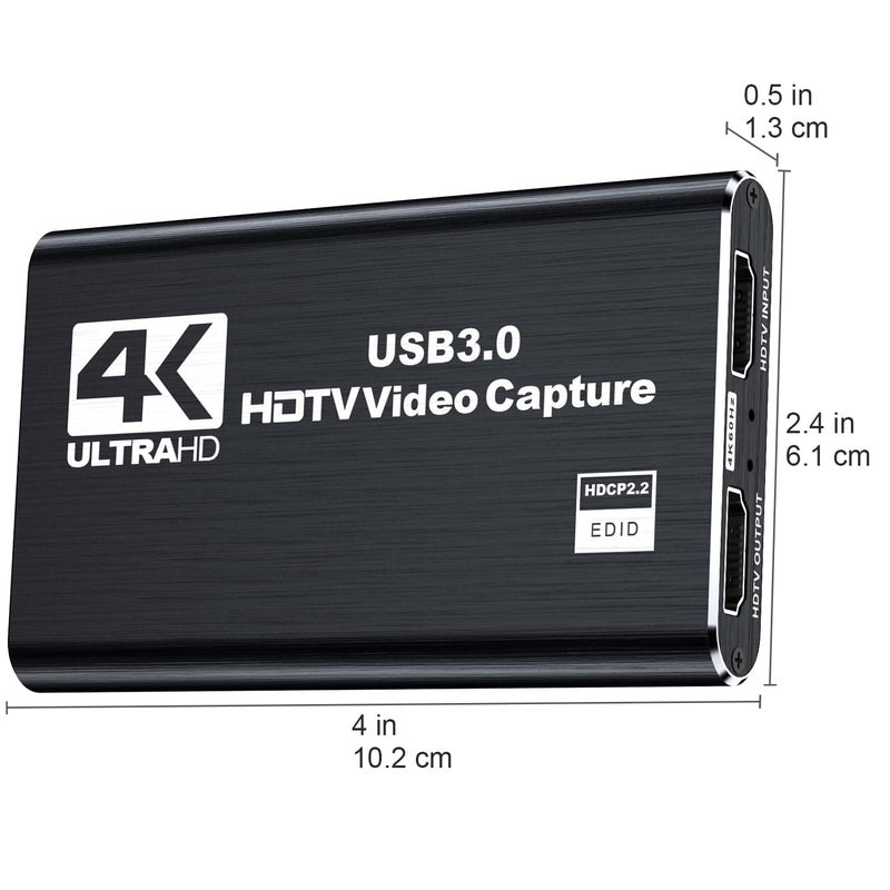 dobestyou 4K Capture Card for Streaming, Recording u0026 Gaming â€“ HDMI Video Capture Device with USB 3.0, 1080p 60fps, Zero Latency for PS5, Xbox, Switch, OBS, PC, Mac â€“ Plug u0026 Play, No Driver Needed - Image 2