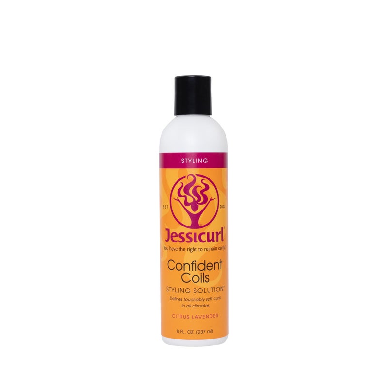 Jessicurl, Confident Coils Styling Solution, Citrus Lavender, 8 Fl oz. Curl Cream for Humidity Control and Frizz Control, Curly Hair Products, Styling Cream - Image 1