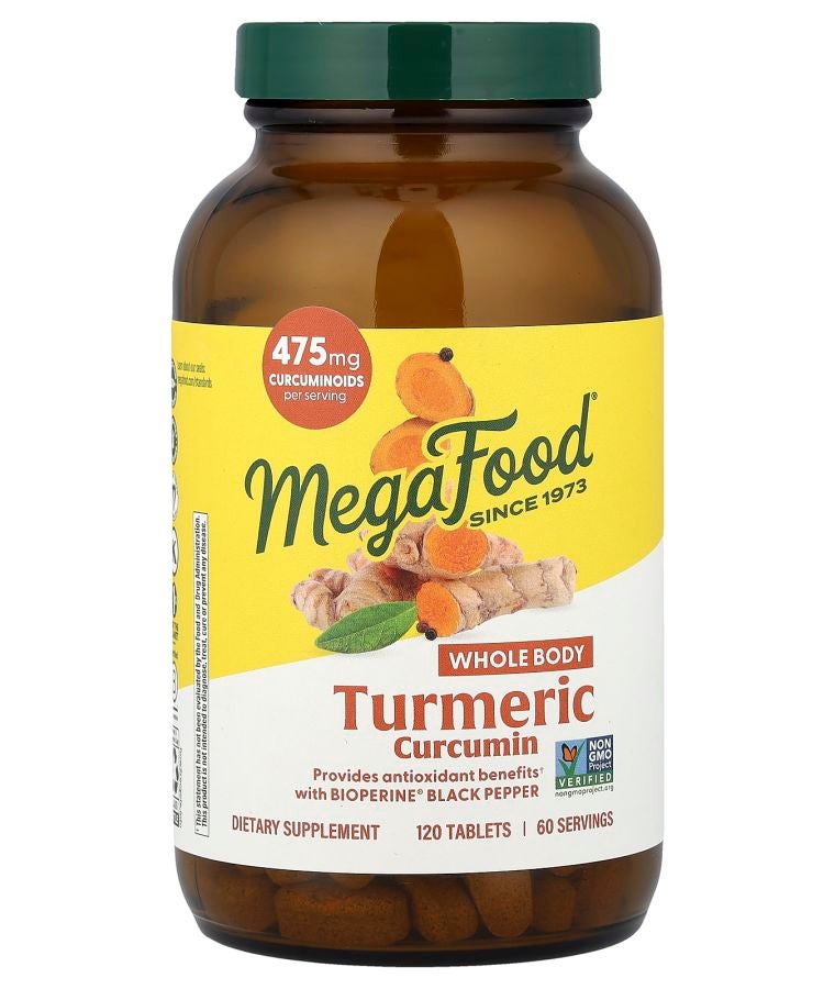 MegaFood Turmeric Curcumin Whole Body 120 Tablets