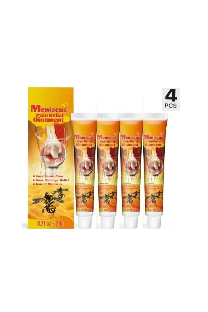 Sumifun مرهم تخفيف آلام الغضروف كريم تخفيف آلام المفاصل والتهاب المفاصل كريم العناية بالركبة كريم سم النحل لعلاج المفاصل كريم جل سم النحل لتخفيف آلام المفاصل والعضلات 20 جرام * 4 قطع - Image 1