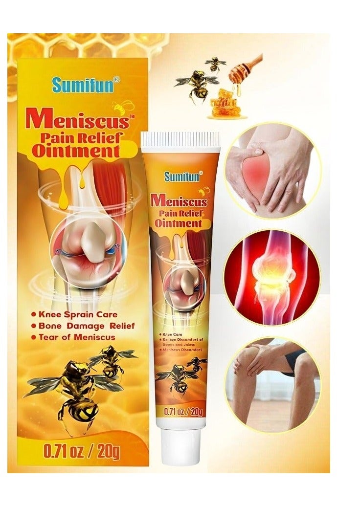 Sumifun مرهم تخفيف آلام الغضروف كريم تخفيف آلام المفاصل والتهاب المفاصل كريم العناية بالركبة كريم سم النحل لعلاج المفاصل كريم جل سم النحل لتخفيف آلام المفاصل والعضلات 20 جرام * 4 قطع - Image 2