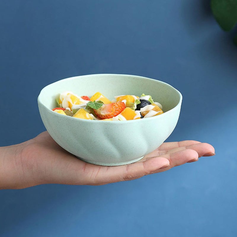 5pcs Wheat Straw Soup Rice Bowl Set Lightweight Sturdy Food Grade Home Dining - Image 5