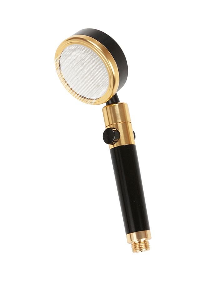 NIBEMINENT Rotatable Shower Head With ON And Off Pause Switch Black/Gold - Image 1