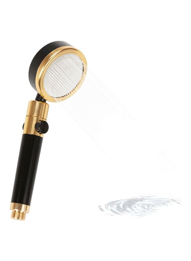 NIBEMINENT Rotatable Shower Head With ON And Off Pause Switch Black/Gold - Image 2