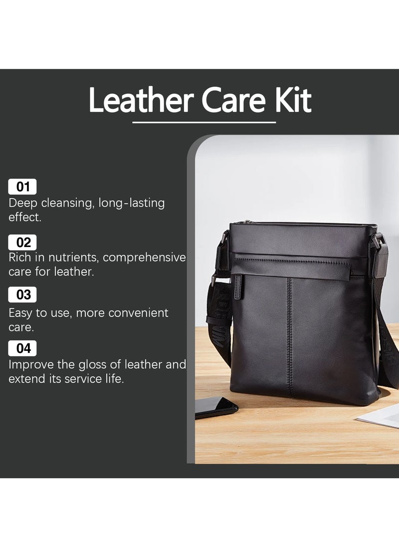 Jaysuing Leather Care Kit for Sofas Jackets Shoes Wallets with Cleaner Softener Sponge and Cloth  - Image 5