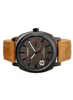 CURREN Men's Leather Band Analog Watch 8139 - 40mm - Brown  - Image 3