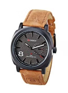 CURREN Men's Leather Band Analog Watch 8139 - 40mm - Brown  - Image 4