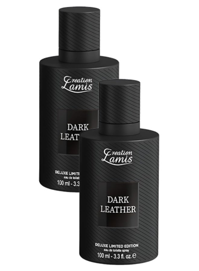 كرياشن لاميس 2 قطع عطر دارك ليذر للرجال 100 مل - Image 1