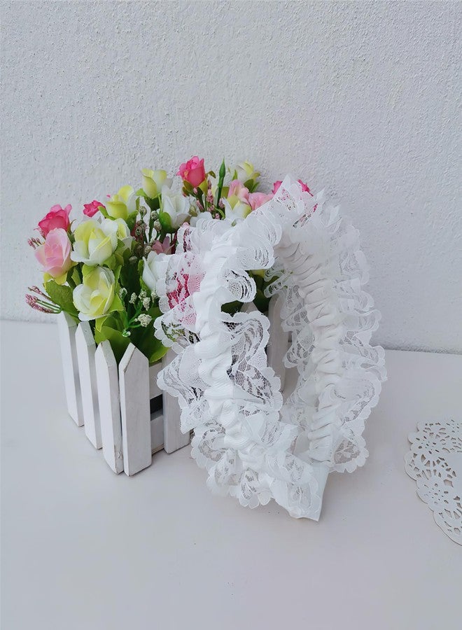 AUOCATTAIL Lace Hairband White Hairband Hair Accessories Sweet Gothic French Headdress For woman Cosplay Costume Hair Hoop - Image 5