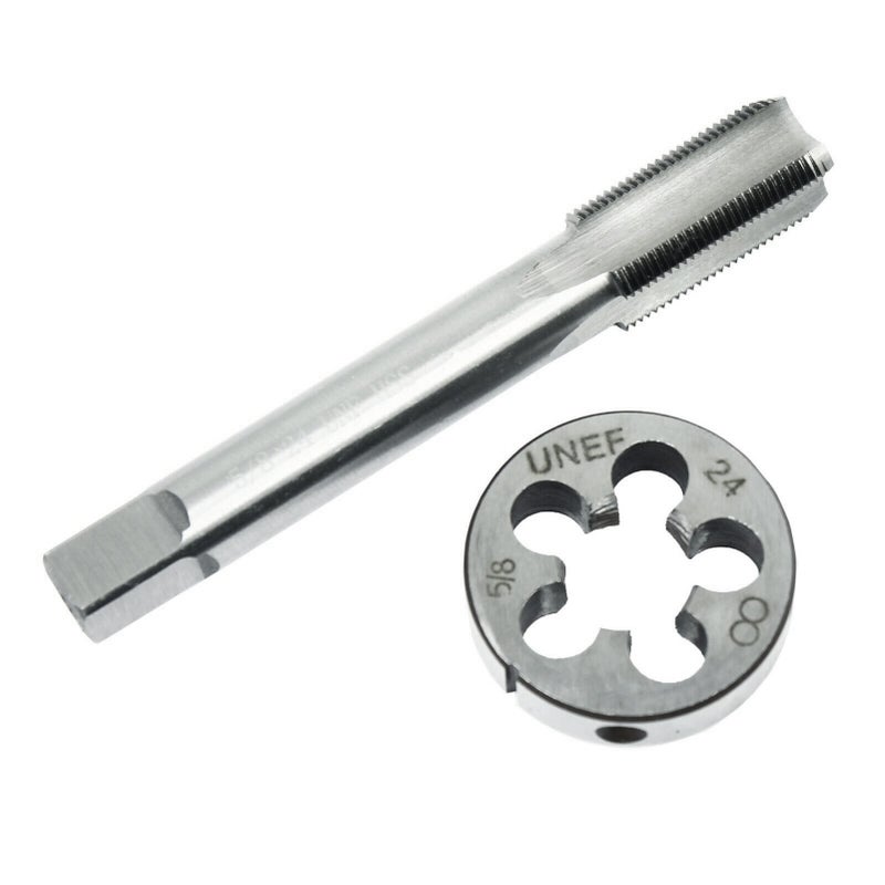 5/8''-24 Tap and Die Set High-speed Steel Right-hand Thread for Thread Restore - Image 1