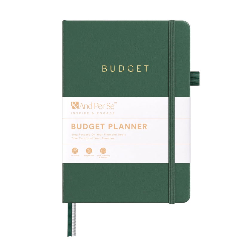 &And Per Se And Per Se Budget Planner, Monthly Budget Notebook with Expense Tracker, Undated Financial Planner & Bill Organizer Book - A5 Size, Hardcover (Forest Green) - Image 1