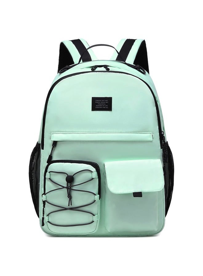 Lohol Casual Backpack for Teen Boys Girls, Stylish Daypack with Anti Theft Pocket for School, Work, or Travel (Light Green) - Image 1