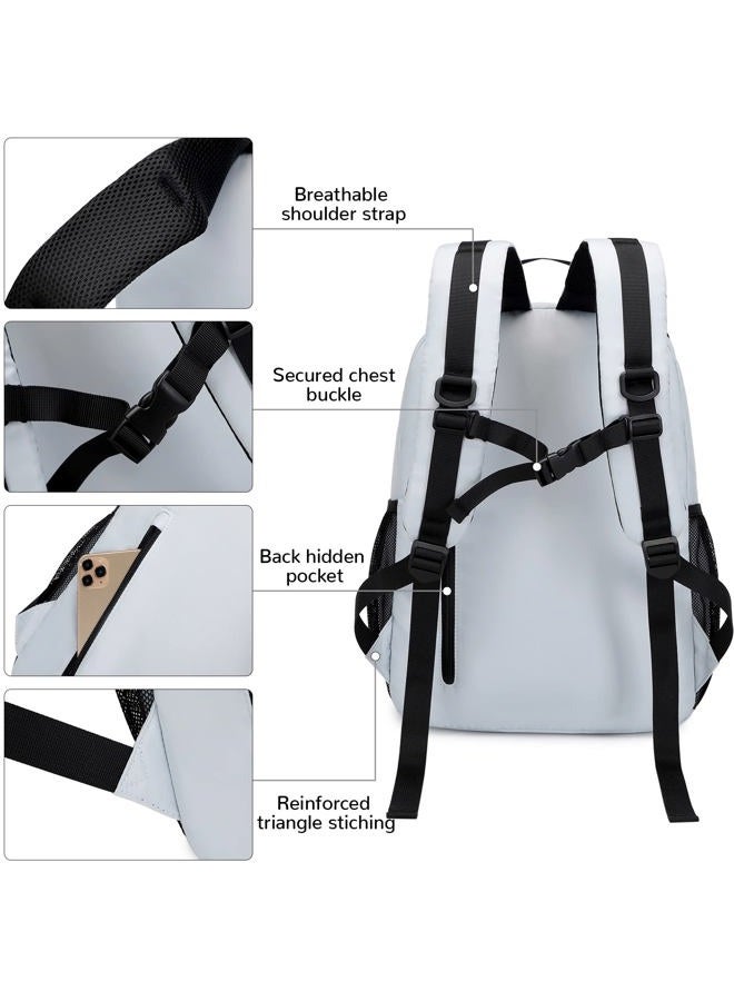 Lohol Casual Backpack for Teen Boys Girls, Stylish Daypack with Anti Theft Pocket for School, Work, or Travel (Light Green) - Image 5
