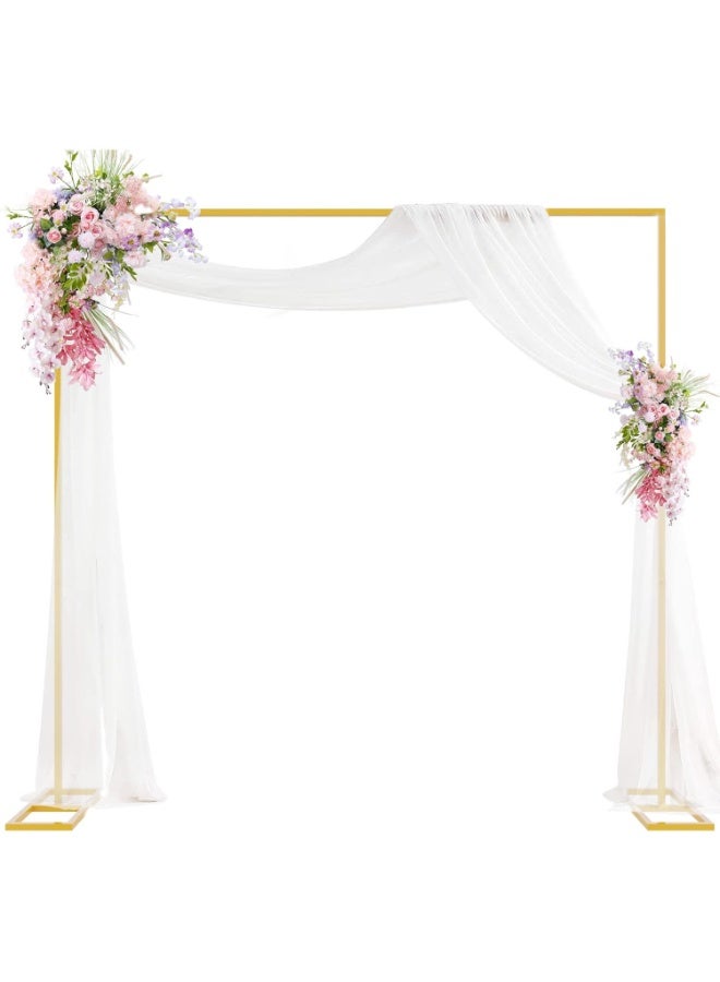 GUDOO Balloon Arch Kit Metal Arch Decoration Wedding Arch Backdrop Stand Indoor Outdoor Arch Frame Golden Party Decor Stand for Baby Shower Birthday Anniversary Bridal Graduation 2m x 2m Gold - Image 1