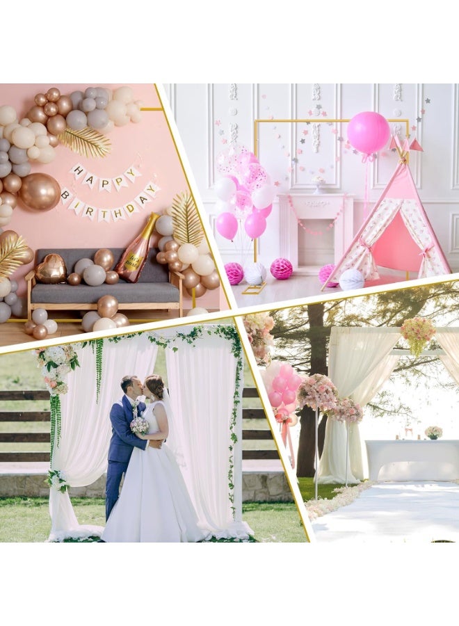 GUDOO Balloon Arch Kit Metal Arch Decoration Wedding Arch Backdrop Stand Indoor Outdoor Arch Frame Golden Party Decor Stand for Baby Shower Birthday Anniversary Bridal Graduation 2m x 2m Gold - Image 2