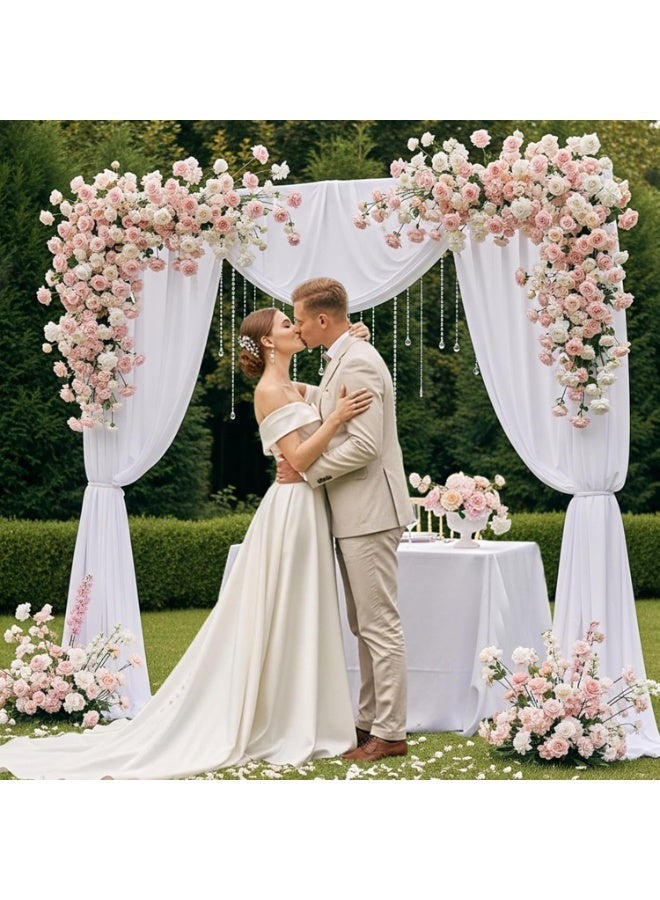 GUDOO Metal Arch Backdrop Stand for Weddings, Parties, and Garden Decor - Adjustable Golden Frame 2m x 2m - Image 2