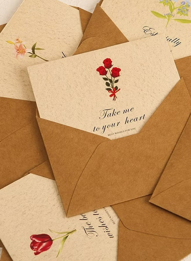 6 Packs Greeting Card Floral Designs of Greeting Cards with Envelopes, Stickers, Blank Note Cards for Friend - Image 4