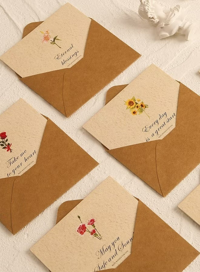 6 Packs Greeting Card Floral Designs of Greeting Cards with Envelopes, Stickers, Blank Note Cards for Friend - Image 3