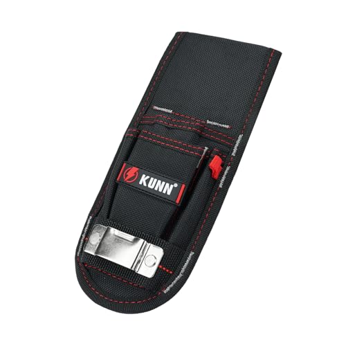 KUNN Small Tool Pouch with Belt Clip Utility 4-Pocket Pouch Holster Lightweight Small Tool Belt Pouches for Carpenters, Technicians, HVAC - Image 1