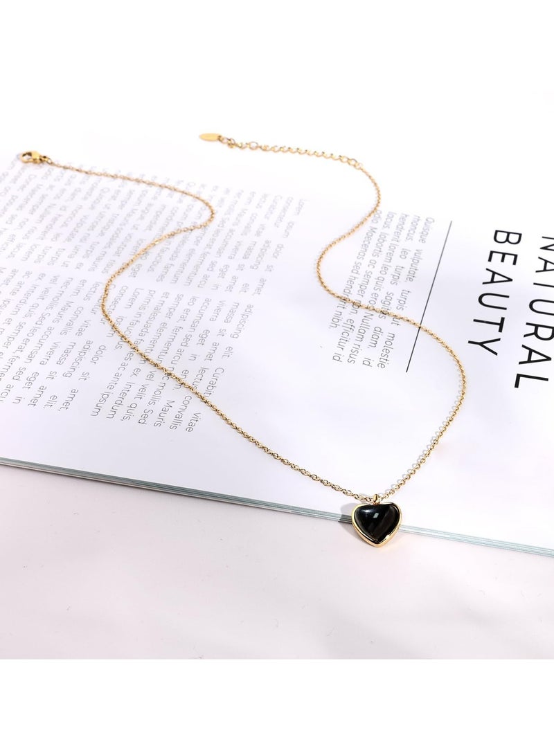 إسكدنيا سلسال قلب من الكريستال الذهبي، هدية عصرية للنساء - Image 4