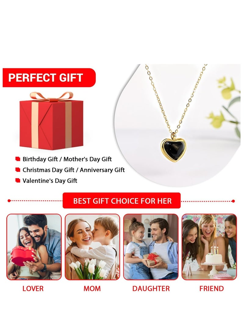 إسكدنيا سلسال قلب من الكريستال الذهبي، هدية عصرية للنساء - Image 5