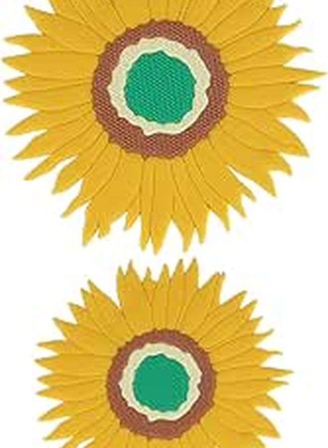 Sunflower PVC Heat Insulation Placemats Set 2pcs Large 19cm Small 9 9cm Anti Scald Non Slip - Image 1