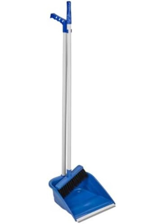 طقم مكنسة وجاروف بمقبض طويل وتصميم عملي – أدوات تنظيف منزلية سهلة الاستخدام – طقم متين وعملي S - Image 3