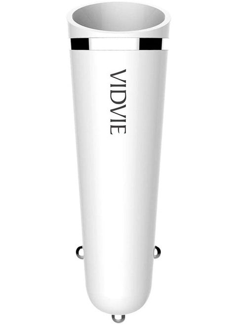 VIDVIE FAST CAR CHARGER CC-506, 2.4A OUTPUTWith 2 USB PORT Type-C - WHITE
