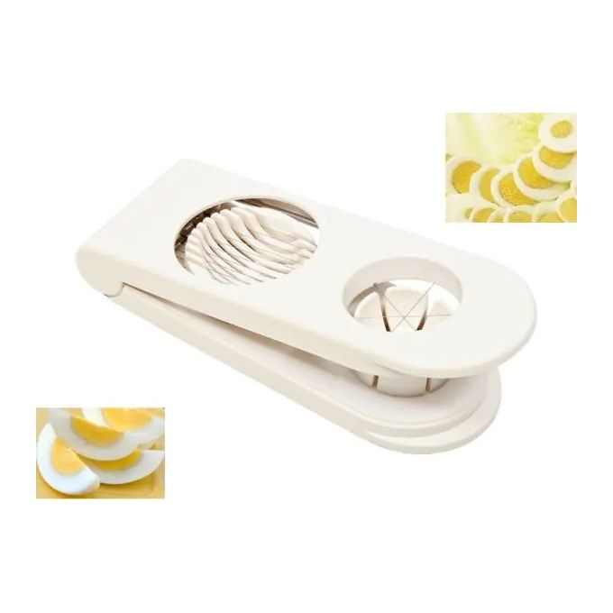 zoba Double Egg Slicer – Set of 2 – Two Different Slicing Styles – Assorted Colors - Image 2