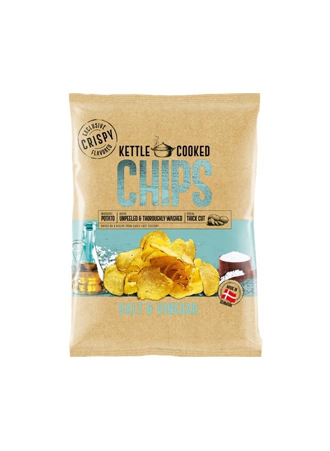 KETTLE COOKED potato chips 150g - Salt & Vinegar - Image 1
