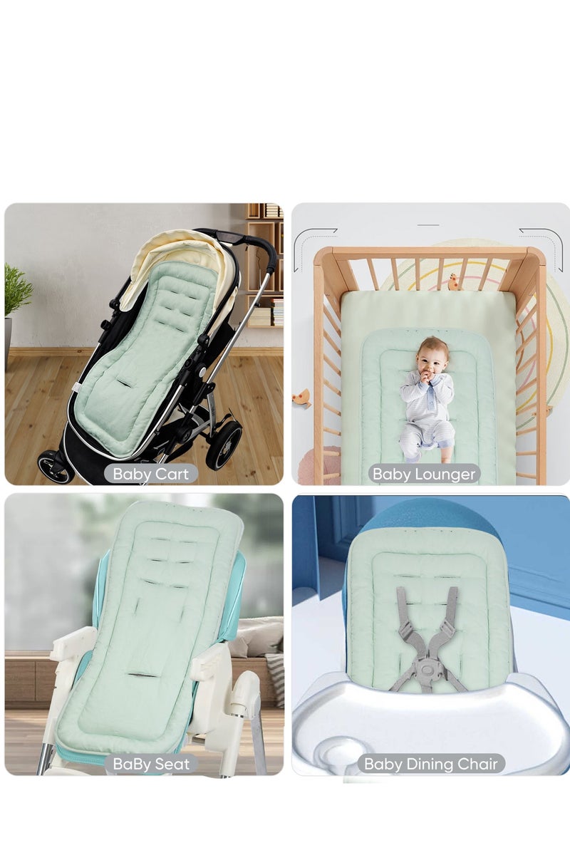 Miracle Baby 1PCS  Soft Toddler Stroller Cushion, Toddler Car Seat Insert, Reversible Universal Breathable Stroller Mat, 100% Cotton Cover Toddler Seat Pad Liner - Image 5