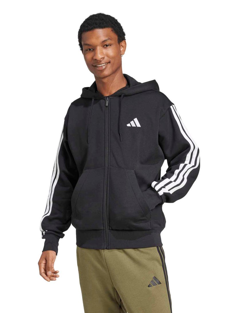 Adidas Essentials Three Stripes Fleece Hoodie - Image 1