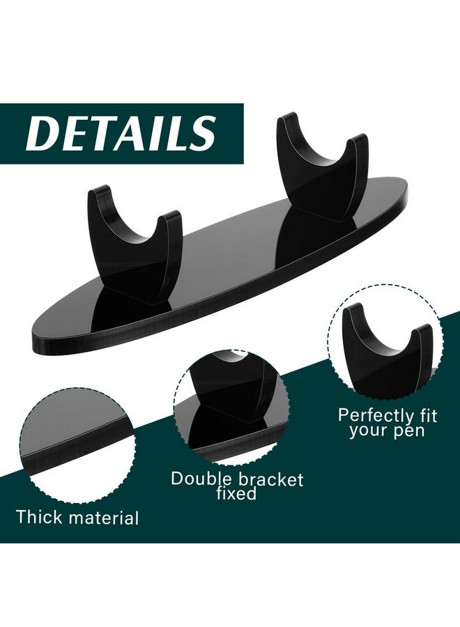 تشينكو حامل عرض أقلام أكريليك مكون من قطعتين، منظم رف فرش المكياج، حامل أقلام رصاص للمكتب، رف تجفيف فرش الرسم للمنزل والمدرسة والمكتب (أسود) - Image 3